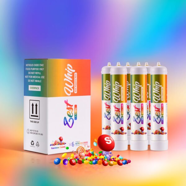 Zest Whip 1.1L Rainbow Candy Flavoured N2O Cannister - Image 2