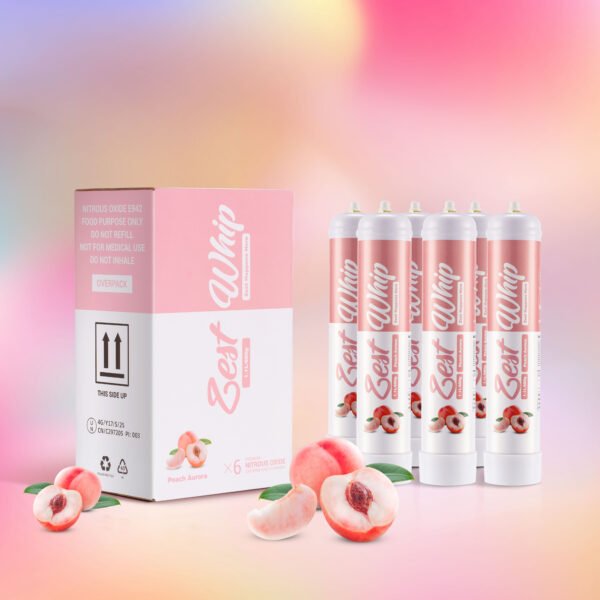 Zest Whip 1.1L Peach Flavoured N2O Cannister - Image 2