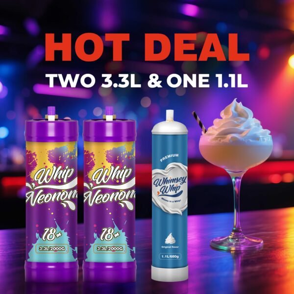 HOT DEAL : TWO 3.3L & ONE 1.1L(WHIMSY WHIP)